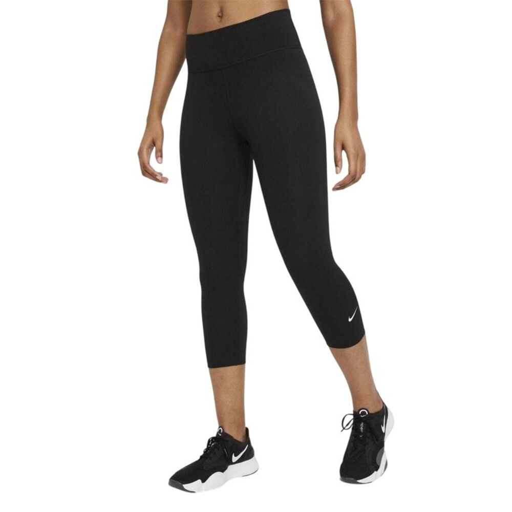 Nike Womens/Ladies Dri-FIT Cropped Leggings / Black/White